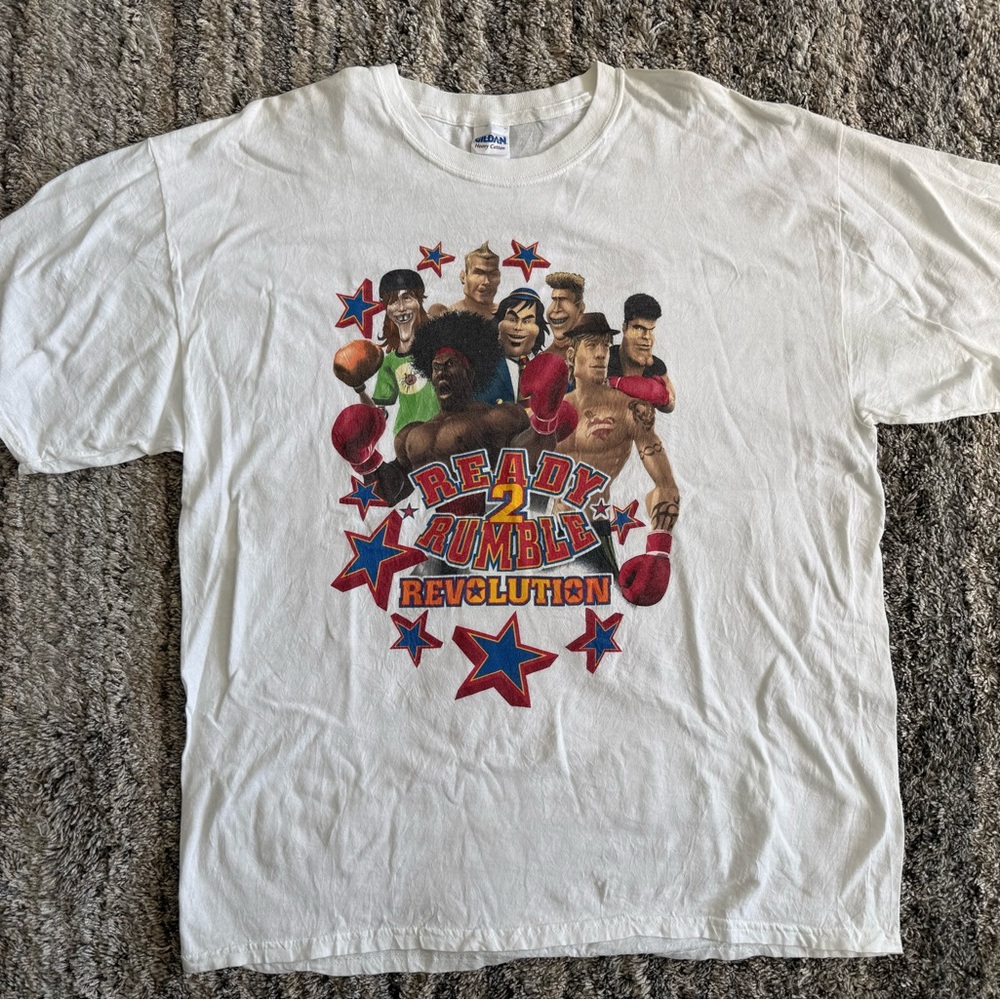 Ready 2 Rumble Revolution Boxing Video Game T-Shirt XL White 2000s Gildan